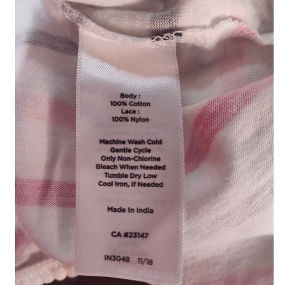 Talbots 3/4 Sleeve Multicolor Nautical Stripes Ball Trim T-shirt Medium - Picture 7 of 9